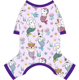 Dog Pajamas Pjs Spring Summer Dog Clothes For Small Dogs Girl Boy, Soft Stretchy Tiny Chihuahua Yorkie Puppy Clothes Doggie Onesies Cat Pet Jammi (Option: L)